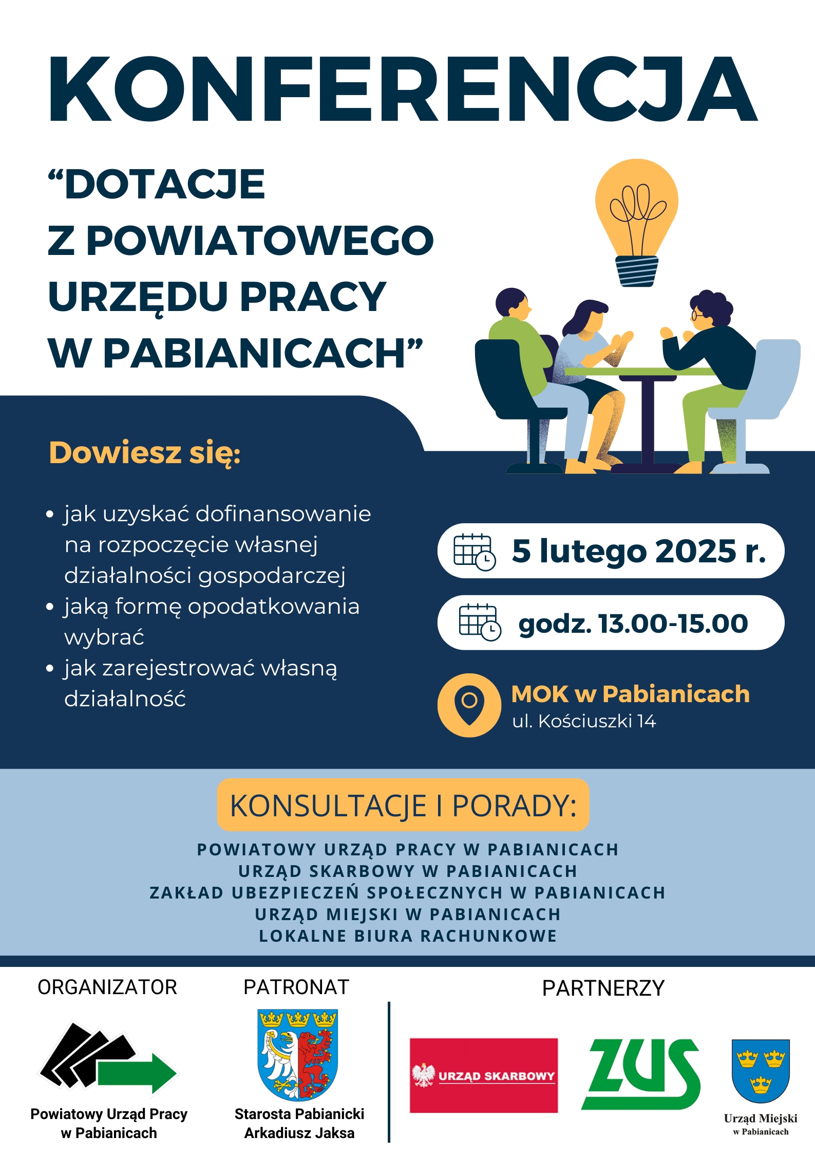 Zdjęcie artykułu Konferencja "Dotacje z Powiatowego Urzędu Pracy w...